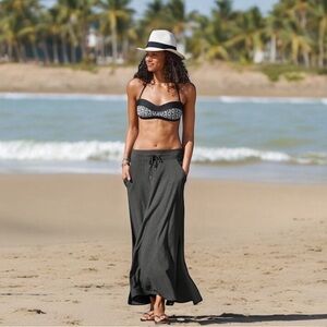Athleta Pura Vida Maxi Skirt New with Tags, in Charcoal Gray